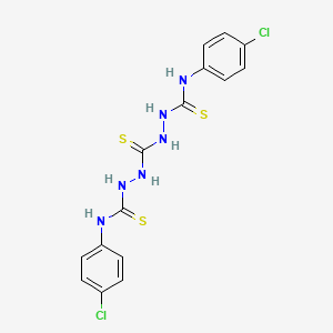 molecular formula C15H14Cl2N6S3 B3824218 2,2'-(thioxomethylene)bis[N-(4-chlorophenyl)hydrazinecarbothioamide] 