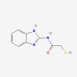 molecular formula C9H9N3OS B3824219 N-1H-benzimidazol-2-yl-2-mercaptoacetamide 