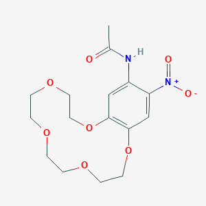 N-(16-nitro-2,3,5,6,8,9,11,12-octahydro-1,4,7,10,13-benzopentaoxacyclopentadecin-15-yl)acetamide