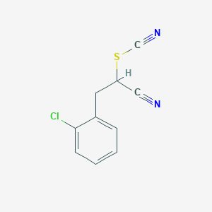 molecular formula C10H7ClN2S B3824225 2-(2-chlorophenyl)-1-cyanoethyl thiocyanate 