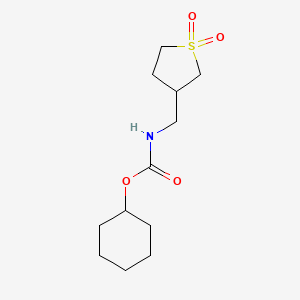 molecular formula C12H21NO4S B3824244 cyclohexyl [(1,1-dioxidotetrahydro-3-thienyl)methyl]carbamate 