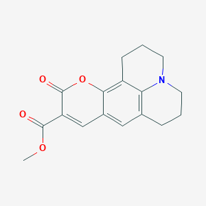 molecular formula C17H17NO4 B382425 methyl 11-oxo-2,3,5,6,7,11-hexahydro-1H-pyrano[2,3-f]pyrido[3,2,1-ij]quinoline-10-carboxylate CAS No. 107408-81-1