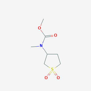 molecular formula C7H13NO4S B3824269 methyl (1,1-dioxidotetrahydro-3-thienyl)methylcarbamate 
