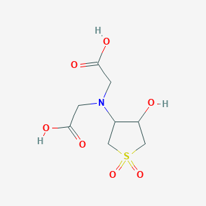 molecular formula C8H13NO7S B3824275 2,2'-[(4-hydroxy-1,1-dioxidotetrahydro-3-thienyl)imino]diacetic acid 