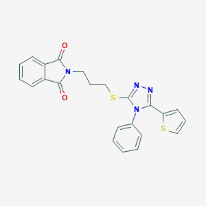 2-[3-[(4-Phenyl-5-thiophen-2-yl-1,2,4-triazol-3-yl)sulfanyl]propyl]isoindole-1,3-dione