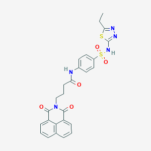 4-(1,3-dioxobenzo[de]isoquinolin-2-yl)-N-[4-[(5-ethyl-1,3,4-thiadiazol-2-yl)sulfamoyl]phenyl]butanamide