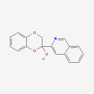 molecular formula C17H13NO3 B3824301 2-(3-isoquinolinyl)-2,3-dihydro-1,4-benzodioxin-2-ol 