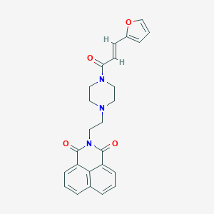 molecular formula C25H23N3O4 B382431 (E)-2-(2-(4-(3-(furan-2-yl)acryloyl)piperazin-1-yl)ethyl)-1H-benzo[de]isoquinoline-1,3(2H)-dione CAS No. 325693-99-0