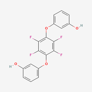 molecular formula C18H10F4O4 B3824339 3,3'-[(2,3,5,6-tetrafluoro-1,4-phenylene)bis(oxy)]diphenol 