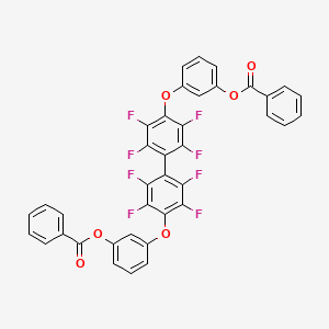 molecular formula C38H18F8O6 B3824343 (2,2',3,3',5,5',6,6'-octafluoro-4,4'-biphenyldiyl)bis(oxy-3,1-phenylene) dibenzoate 