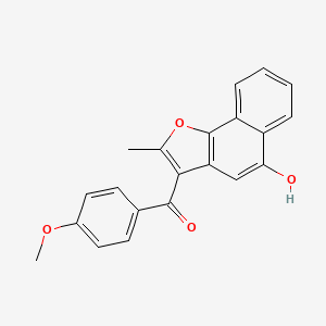 molecular formula C21H16O4 B3824354 (5-hydroxy-2-methylnaphtho[1,2-b]furan-3-yl)(4-methoxyphenyl)methanone 