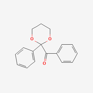 molecular formula C17H16O3 B3824358 phenyl(2-phenyl-1,3-dioxan-2-yl)methanone 