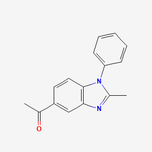 molecular formula C16H14N2O B3824366 1-(2-methyl-1-phenyl-1H-benzimidazol-5-yl)ethanone 