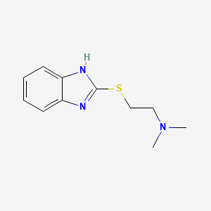 molecular formula C11H15N3S B3824381 2-(1H-benzimidazol-2-ylthio)-N,N-dimethylethanamine CAS No. 7673-89-4