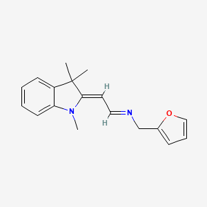 molecular formula C18H20N2O B3824388 (2-furylmethyl)[2-(1,3,3-trimethyl-1,3-dihydro-2H-indol-2-ylidene)ethylidene]amine 