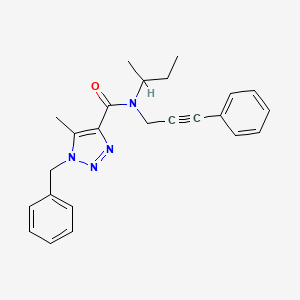 molecular formula C24H26N4O B3824395 1-benzyl-N-(sec-butyl)-5-methyl-N-(3-phenylprop-2-yn-1-yl)-1H-1,2,3-triazole-4-carboxamide 