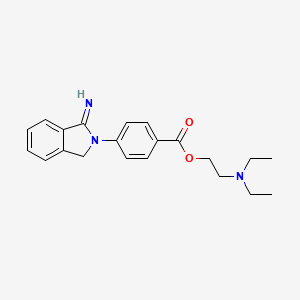 molecular formula C21H25N3O2 B3824397 2-(diethylamino)ethyl 4-(1-imino-1,3-dihydro-2H-isoindol-2-yl)benzoate 