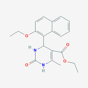 molecular formula C20H22N2O4 B3824401 ethyl 4-(2-ethoxy-1-naphthyl)-6-methyl-2-oxo-1,2,3,4-tetrahydro-5-pyrimidinecarboxylate 