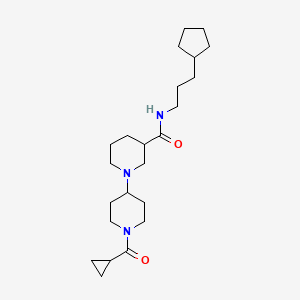 molecular formula C23H39N3O2 B3824408 N-(3-cyclopentylpropyl)-1'-(cyclopropylcarbonyl)-1,4'-bipiperidine-3-carboxamide 