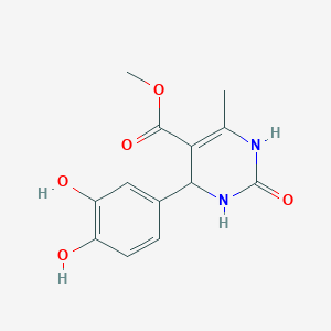 molecular formula C13H14N2O5 B3824421 methyl 4-(3,4-dihydroxyphenyl)-6-methyl-2-oxo-1,2,3,4-tetrahydro-5-pyrimidinecarboxylate 
