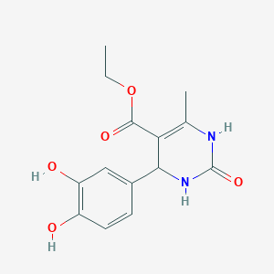 molecular formula C14H16N2O5 B3824427 ethyl 4-(3,4-dihydroxyphenyl)-6-methyl-2-oxo-1,2,3,4-tetrahydro-5-pyrimidinecarboxylate 