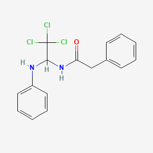 molecular formula C16H15Cl3N2O B3824465 N-(1-anilino-2,2,2-trichloroethyl)-2-phenylacetamide 
