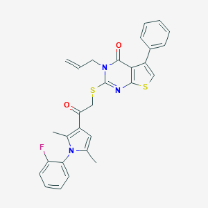 3-allyl-2-({2-[1-(2-fluorophenyl)-2,5-dimethyl-1H-pyrrol-3-yl]-2-oxoethyl}sulfanyl)-5-phenylthieno[2,3-d]pyrimidin-4(3H)-one