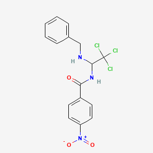 molecular formula C16H14Cl3N3O3 B3824491 N-[1-(benzylamino)-2,2,2-trichloroethyl]-4-nitrobenzamide 