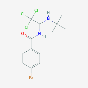 molecular formula C13H16BrCl3N2O B3824502 4-bromo-N-[1-(tert-butylamino)-2,2,2-trichloroethyl]benzamide 
