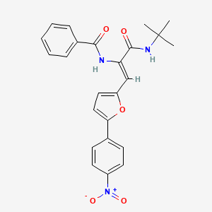 molecular formula C24H23N3O5 B3824517 N-{1-[(tert-butylamino)carbonyl]-2-[5-(4-nitrophenyl)-2-furyl]vinyl}benzamide 