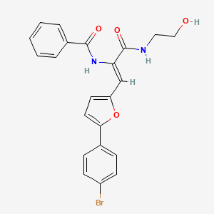 molecular formula C22H19BrN2O4 B3824525 N-(2-[5-(4-bromophenyl)-2-furyl]-1-{[(2-hydroxyethyl)amino]carbonyl}vinyl)benzamide 