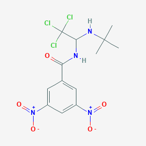 molecular formula C13H15Cl3N4O5 B3824539 N-[1-(tert-butylamino)-2,2,2-trichloroethyl]-3,5-dinitrobenzamide 