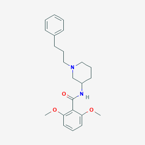 molecular formula C23H30N2O3 B3824541 2,6-dimethoxy-N-[1-(3-phenylpropyl)-3-piperidinyl]benzamide 