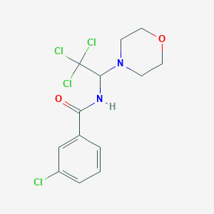 molecular formula C13H14Cl4N2O2 B3824544 3-chloro-N-[2,2,2-trichloro-1-(4-morpholinyl)ethyl]benzamide 