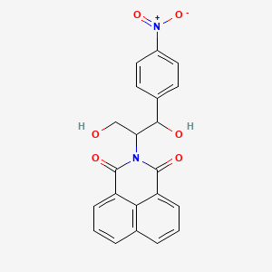molecular formula C21H16N2O6 B3824549 2-[2-hydroxy-1-(hydroxymethyl)-2-(4-nitrophenyl)ethyl]-1H-benzo[de]isoquinoline-1,3(2H)-dione 