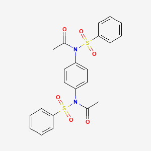 molecular formula C22H20N2O6S2 B3824560 N,N'-1,4-phenylenebis[N-(phenylsulfonyl)acetamide] 