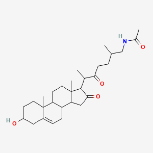 molecular formula C29H45NO4 B3824612 N-(3-hydroxy-16,22-dioxocholest-5-en-27-yl)acetamide 