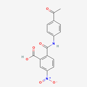molecular formula C16H12N2O6 B3824626 2-{[(4-acetylphenyl)amino]carbonyl}-5-nitrobenzoic acid 