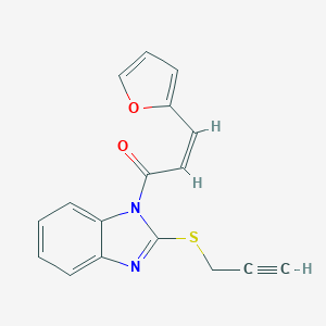 molecular formula C17H12N2O2S B382463 1-[3-(2-furyl)acryloyl]-2-(2-propynylsulfanyl)-1H-benzimidazole 
