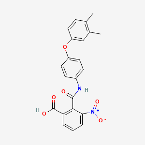 molecular formula C22H18N2O6 B3824640 2-({[4-(3,4-dimethylphenoxy)phenyl]amino}carbonyl)-3-nitrobenzoic acid 