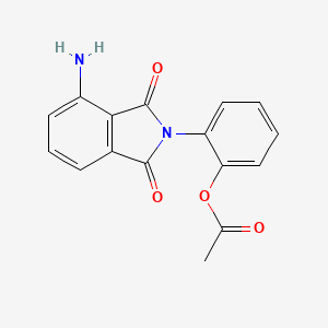 molecular formula C16H12N2O4 B3824641 2-(4-amino-1,3-dioxo-1,3-dihydro-2H-isoindol-2-yl)phenyl acetate 