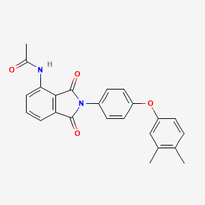 molecular formula C24H20N2O4 B3824670 N-{2-[4-(3,4-dimethylphenoxy)phenyl]-1,3-dioxo-2,3-dihydro-1H-isoindol-4-yl}acetamide 
