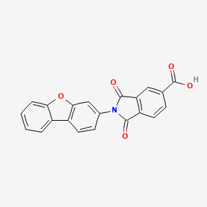 molecular formula C21H11NO5 B3824675 2-dibenzo[b,d]furan-3-yl-1,3-dioxo-5-isoindolinecarboxylic acid 