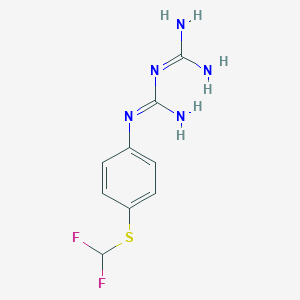 molecular formula C9H11F2N5S B382468 1-[4-(Difluoromethylthio)phenyl]biguanide 