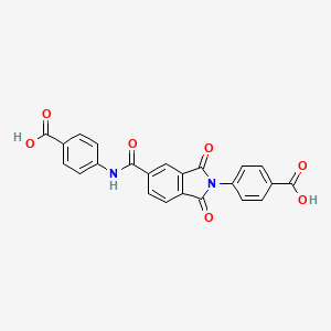 molecular formula C23H14N2O7 B3824683 4-(5-{[(4-carboxyphenyl)amino]carbonyl}-1,3-dioxo-1,3-dihydro-2H-isoindol-2-yl)benzoic acid 