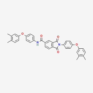 molecular formula C37H30N2O5 B3824686 N,2-bis[4-(3,4-dimethylphenoxy)phenyl]-1,3-dioxo-5-isoindolinecarboxamide 