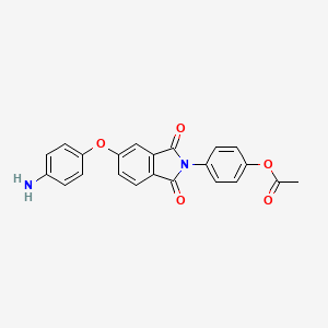 molecular formula C22H16N2O5 B3824688 4-[5-(4-aminophenoxy)-1,3-dioxo-1,3-dihydro-2H-isoindol-2-yl]phenyl acetate 