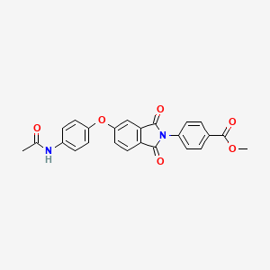 molecular formula C24H18N2O6 B3824692 methyl 4-{5-[4-(acetylamino)phenoxy]-1,3-dioxo-1,3-dihydro-2H-isoindol-2-yl}benzoate 