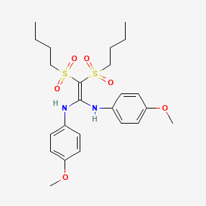 molecular formula C24H34N2O6S2 B3824709 2,2-bis(butylsulfonyl)-N~1~,N~1~-bis(4-methoxyphenyl)-1,1-ethylenediamine CAS No. 5161-03-5