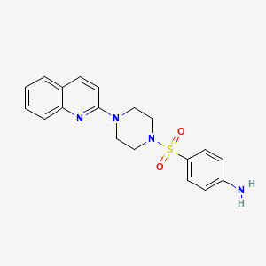 molecular formula C19H20N4O2S B3824720 (4-{[4-(2-quinolinyl)-1-piperazinyl]sulfonyl}phenyl)amine 